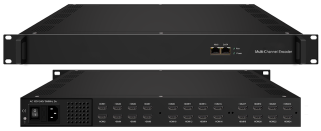IPTV Digital TV Local Source Audio Vido 24 Channels HD Input IP Output H264 Encoder WK-3244S