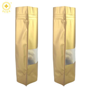 Tas Tahan Bau Ukuran Kustom 5.5X7.8 Inci Tas Mylar Mengkilat/Matt Emas Tas Berdiri Kemasan Sampel Tas Dapat Ditutup Kembali - Product Image 6