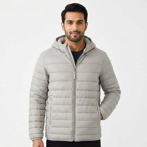 Veste matelassée pour homme de style streetwear avec logo imprimé sur toile personnalisée de haute qualité à 100% avec logo sur le devant - Product Image 1