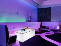 Bar, discothèque, bar de fête, table à cocktails lumineuse à 16 couleurs changeantes pour une ambiance festive