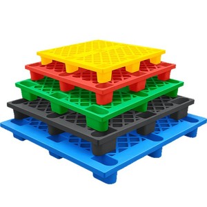 Plastic Pallet Nine Legged Grid 4 Way Entry Single Faced For Logistics And Storage Use - Product Image 1