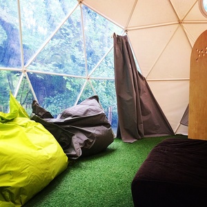 Tenda Dome <span class=keywords><strong>Igloo</strong></span> Mewah 3M 4M 5M 6M 7M dengan Kamar Tidur dan Kamar Mandi, Tenda Dome Geodesik Glamping Aluminium dengan Kain PVC - Product Image 3