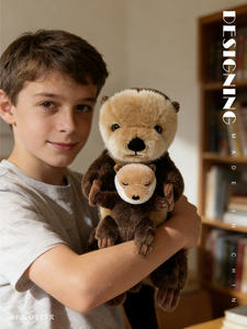 Lindo Peluche de Nutria Marina, Muñeco Perezoso Realista, Regalo de <span class=keywords><strong>Cumpleaños</strong></span> para Niños, Venta al por Mayor - Product Image 2
