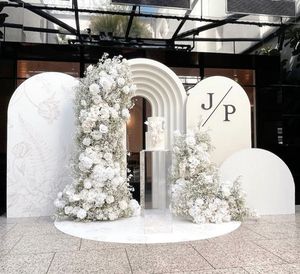 Aangepaste Bloem Boog Muur Decoratie Pvc Achtergrond 3d Board Arch Chiara Achtergrond Stand Bruiloft Evenement Feest Decoratie Met Licht