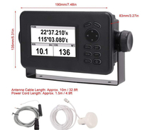 Navegador GPS Marino Matsutec HP-528A con Pantalla LCD a Color de 4.3 Pulgadas y Transpondedor AIS Clase B para Barcos de Pesca y Yates