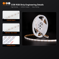 Bande LED COB à couleur personnalisée, 840 LED, bande LED RGB, bandes LED flexibles multicolores, 5 m, éclairage décoratif pour la maison