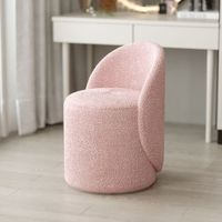 Tabouret de Coiffeuse Nordique Rotatif, Chaise de Maquillage Maison avec Dossier pour Chambre à Coucher