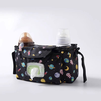 Sac de rangement suspendu pour voiture de bébé, en tissu polyester, panier multifonctionnel pratique pour nouveau-né, sans BPA, avec poignée pliable