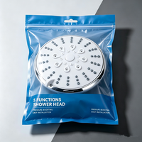Pommeau de douche à 5 fonctions, pommeau de douche rond de 100 mm, chromé, multi-modes, petit pommeau de douche pour salle de bain