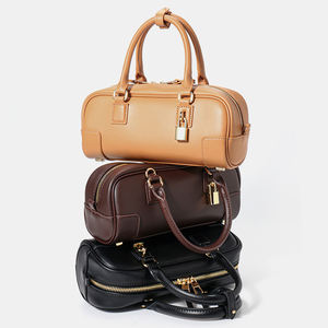 Tendencias de Moda 2025: Bolso Boston de Piel Genuina de Vacuno, Versátil, con Cierre de Cremallera, Estilo Bowling, para Llevar al Hombro o Cruzado - Product Image 4