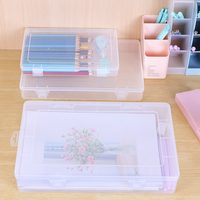 Boîte de rangement en plastique transparent YUZMEI, porte-documents, grande capacité, format A4, étui épais, classeur pour certificats, boîte à dossiers en papier