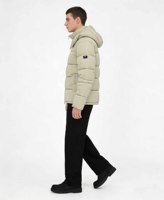 Blousons matelassés pour hommes avec manches amovibles, col montant, fermeture éclair, enduits et teints unis pour l'hiver