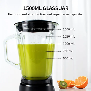 <span class=keywords><strong>Blender</strong></span> électrique en verre à vitesse variable avec commande par bouton-poussoir 800W Silver Crest pour usage domestique - Product Image 4