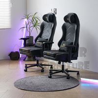 Kursi Gaming Gaya Balap Ergonomis Modern Monster, Baja 1.2mm, Bantal Kepala Magnetik, Sandaran Dapat Direbahkan Sepenuhnya, Sandaran Tangan Dapat Disesuaikan, Lebar