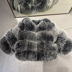 2025 Bomber invernale caldo per bambini da <span class=keywords><strong>bambina</strong></span> 2-7 anni capispalla personalizzati in vera pelle con vera pelliccia di <span class=keywords><strong>volpe</strong></span> - Product Image 1