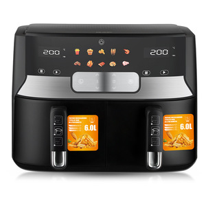 Friteuse à air à double compartiment avec grande capacité et double panier multifonctionnel, écran tactile intelligent - Product Image 3