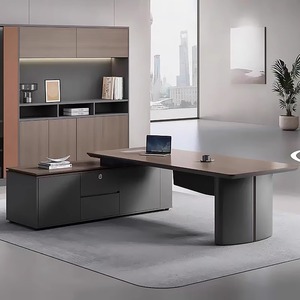 Yüksek kalite <span class=keywords><strong>l</strong></span>üks <span class=keywords><strong>l</strong></span>-şekilli ofis mobilyaları ev ofis için benzersiz tek parça ceo'su masa CE sertifikalı - Product Image 4