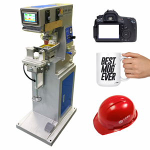 Neue elektrische 1-Farben-1-Kopf-halbautomat ische <span class=keywords><strong>Tampon</strong></span> druckmaschine für Kunststoffspielzeug-Bausteine Helme Logo-Druck - Product Image 1