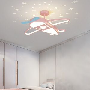Rosa Flugzeug LED-Deckenleuchte 59cm 40W Fernbedienung Dimmbar Schlafzimmerlampe Augenschutz Beleuchtung für Mädchenzimmer - Product Image 4