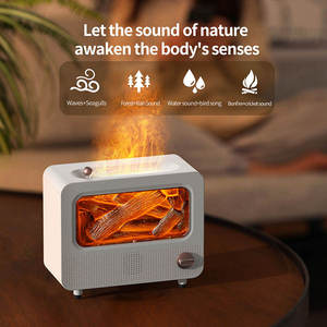 Machine à bruit blanc, Veilleuse 3D effet flamme, Diffuseur d'arômes, Décoration d'intérieur, Enceinte Bluetooth, Machine à parfum, Machine sonore d'aromathérapie - Product Image 4