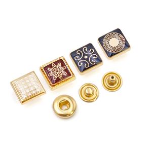 Botones Decorativos Redondos y Cuadrados para Camisas de Hombre, Broches Metálicos con Logotipo Personalizado - Product Image 4