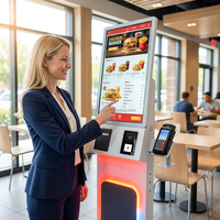 Kiosque de paiement en libre-service POS de nouvelle conception 27/32/43 pouces, affichage numérique de menu de restaurant, kiosque conteneur préfabriqué - Vente chaude