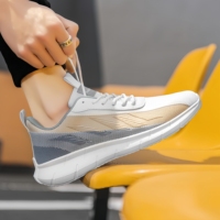 Chaussures de sport en tricot dégradé ultra-légères pour hommes, baskets respirantes et souples avec amorti pour la marche, idéales pour le quotidien, les voyages et la salle de sport