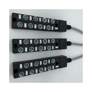 Factory Sale 8-position Junction Box With Pre Cast Cable Ip67 Single Channel M8 Compact Pvc Distributor