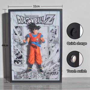 <span class=keywords><strong>Dragon</strong></span> Balls 3D <span class=keywords><strong>Goku</strong></span> o Vegeta Anime Figure di luce notturna nuovo Anime 3D Paper Cut Light Box cornice Led luci notturne - Product Image 2