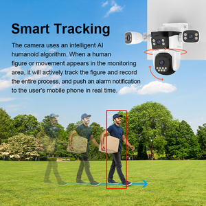 12MP Wifi Cctv Cámara Cuatro vistas Cuatro en uno Audio bidireccional Exterior Impermeable IP66 <span class=keywords><strong>360</strong></span> Ptz Vigilancia <span class=keywords><strong>Camara</strong></span> Inalámbrica NVR RJ45 - Product Image 4