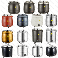 Marmite électrique commerciale en acier inoxydable efficace, chauffe-soupe, capacité de 10 L/13 L, haute qualité, utilisation portable en intérieur/extérieur, restauration
