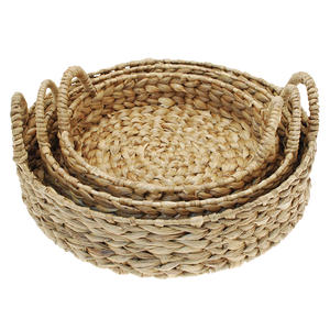 Set 03 Bohemian Bamboo & Water Hyacinth Multifunction Eco-Friendly Glossy Office Organizer <b>Storage</b> <b>Box</b> with 6-10L Capacity - Product Image 2