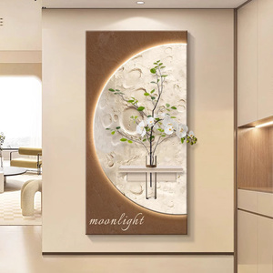 Hall d'entrée Plantes vertes hydroponiques Hall d'entrée Art Décor Peinture Crème Vent <span class=keywords><strong>Grès</strong></span> Lumineux LED Peinture - Product Image 3
