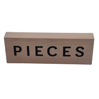 Bloc de logo en bois pour enseigne de marque commerciale personnalisée