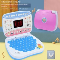 Mini Laptop de Juguete Educativo con Pantalla LED de Plástico, Simulación de Laptop para Niños, con Batería Alcalina AA, Estilo Musical