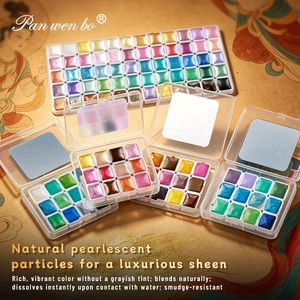 Panwenbo - Juego de Acuarelas Perlas Sólidas Lavables de 20/24/36/48/60/72/98/150/180 <span class=keywords><strong>Colores</strong></span> <span class=keywords><strong>para</strong></span> Pintura Artística - Product Image 2