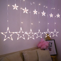 2025 Ramandan lune étoiles étoilé coloré Led guirlande lumineuse chambre rideau décoration lumières