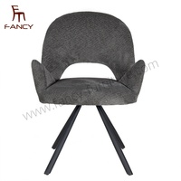 Chaise de salle à manger moderne en tissu rembourré avec housse amovible et pieds en métal - Mobilier de salle à manger de haute qualité pour restaurant
