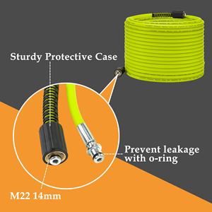 Tuyau de nettoyeur haute pression avec raccords M22 14mm Kits de connexion rapide Tuyau de lavage électrique de remplacement pour voitures - Product Image 6