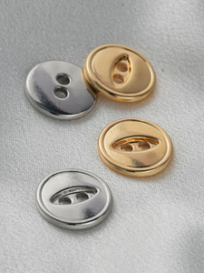 Großhandel 14mm Einfache Runde 2-Loch-Knöpfe Glatte Metallknöpfe Dekoration Kleidung Manschettenknöpfe Kragenknöpfe für Accessoires - Product Image 2