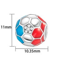 Breloques en argent Pan Charms, thème football mondial et trophée de football, perles pour bracelet original, bijoux pour femmes, fans de sport, Berluque