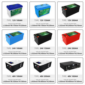 ชุดแบตเตอรี่ Lifepo4 200Ah 12โวลต์24โวลต์36โวลต์48โวลต์สำหรับรถออฟโรดระบบพลังงานแสงอาทิตย์รถกอล์ฟ - Product Image 6