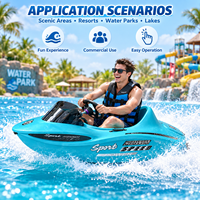 Bateau de karting aquatique en PE rotomoulé pour parcs aquatiques, zones scéniques, stations balnéaires et divertissements en plein air