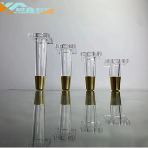 Patas de sofá de cristal acrílico de 8 cm a 15 cm de grosor, patas transparentes para muebles, para mesa de centro, gabinete, soporte para TV - Product Image 2