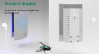Trampa de Luz LED UV Electrónica para Interiores de 365nm, Recargable, Metálica, para Control de Mosquitos, Pulgas, Moscas e Insectos de la Fruta