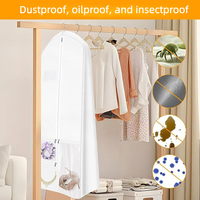 Sac de rangement pliable de haute qualité, tendance, grande capacité, à soufflets, en non-tissé, avec fermeture éclair, pour vêtements de voyage, robes de mariée et de soirée