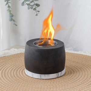 Mini foyer de table personnalisable en béton gris à vendre à chaud avec <span class=keywords><strong>extincteur</strong></span> en acier inoxydable Base en béton - Product Image 3