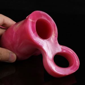 Productos para adultos: Equipo de masturbación masculina, juego de fundas para pene con nudo canino, anillo hueco de retención de esencia para pene. - Product Image 6
