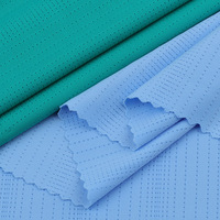 Tela de Malla Jacquard Personalizada, 90% Poliéster, 10% Elastano, para Camisetas, Tela de Malla con Orificios Cerrados para Vestidos, Bordado Lateral