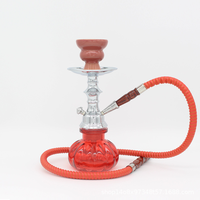 Ensemble de chicha de style arabe, petite chicha en métal givré avec un ou deux tuyaux